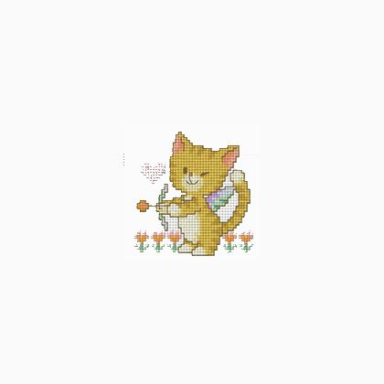 Cat with arrow