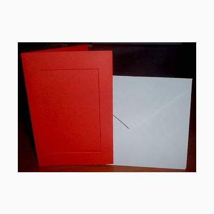 Biglietto con apertura rettangolare: rosso