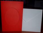 Biglietto con apertura ovale: rosso