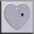 13050 Large Frosted Heart Crystal