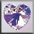 13045 Medium Heart Crystal AB