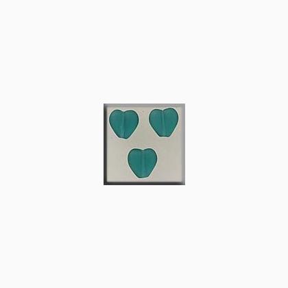 12276 Channeled Heart Matte Emerald