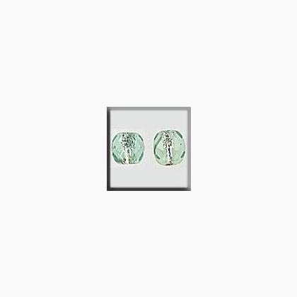 12249 Round Cut lined Bead Peridot/Silver