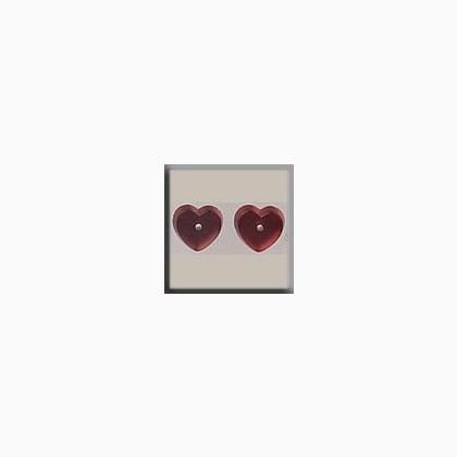 12241 Petite Flat Heart Matte Rose