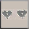 12234 Very Petite Flat Heart Matte Crystal