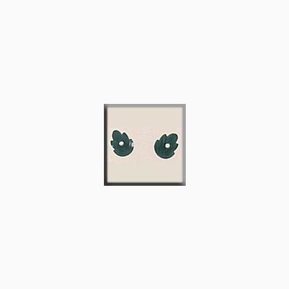 12230 Petite Leaves Matte Dark Green