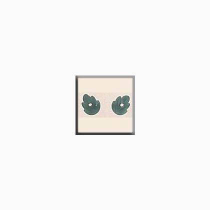 12229 Petite Leaves Matte Tourmaline