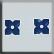 12189 4 Petal Flower Matte Sapphire