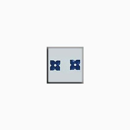 12189 4 Petal Flower Matte Sapphire