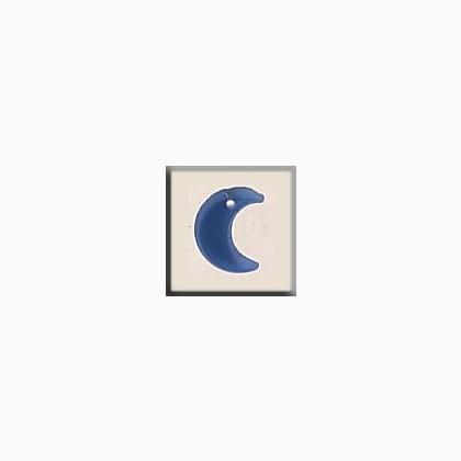 12186 Small Crescent Moon Matte Light Sapphire