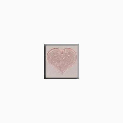 12182 Medium Floral Emb. Heart Pale Rose