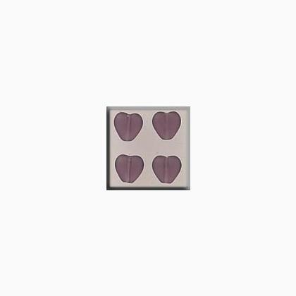 12091 Medium Channeled Heart Matte Amethyst