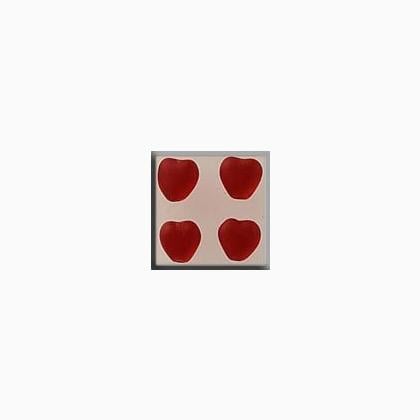 12088 Medium Channeled Heart Matte Ruby