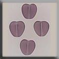 12085 Small Channeled Heart Matte Amethyst
