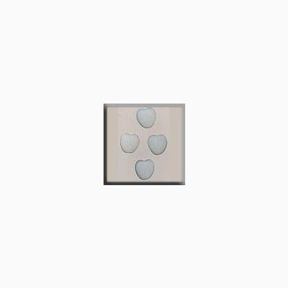 12084 Small Channeled Heart Matte Opal