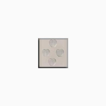12081 Small Channeled Heart Matte Crystal