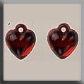 12077 Very Sm Domed Heart Bright Red