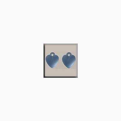 12076 Very Sm Domed Heart Matte Lt Sapphire