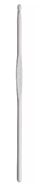 Uncinetto per lana con parte centrale piatta - 4 mm Grigio