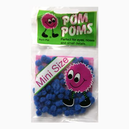 Pompoms: 3mm. Blue Royal