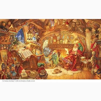 St Nick in his study