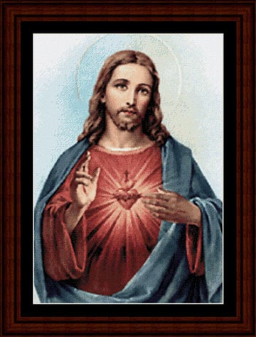 Sacro Cuore di Gesù da Cross Stitch Collectibles - Schemi ...