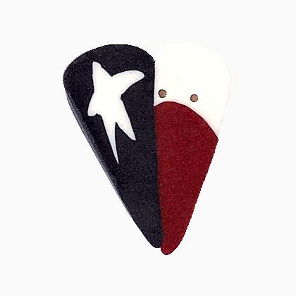3444L - Large Texas Heart Flag