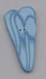 3343X - Light Blue Velvet Extra Large Heart