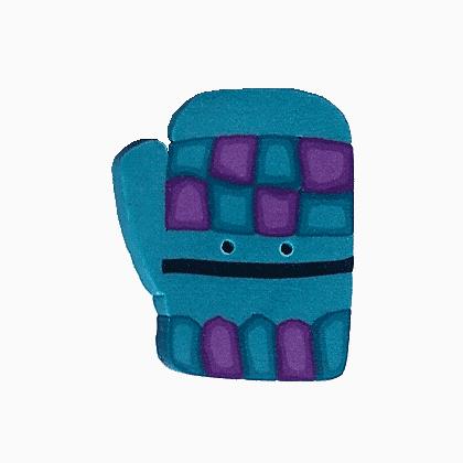 4424 - Teal Mitten