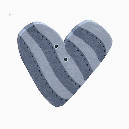 NH1006B - Blue Striped Heart