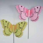 Farfalla con piume - 18cm. (due)