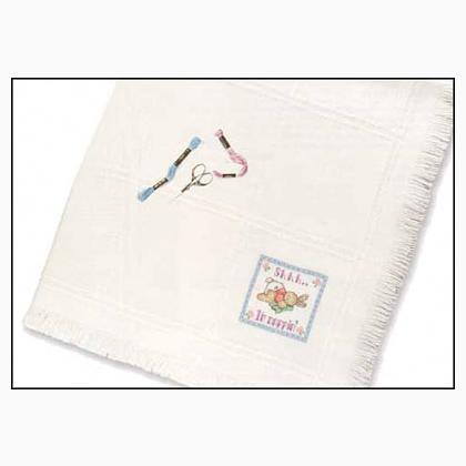 Afghan Nursery Time baby - Bianco antico