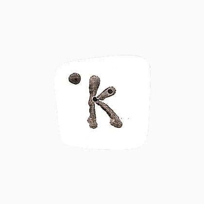 0500K - White Letter K