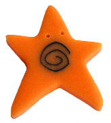 3504X - Extra Large Orange Swirly Star