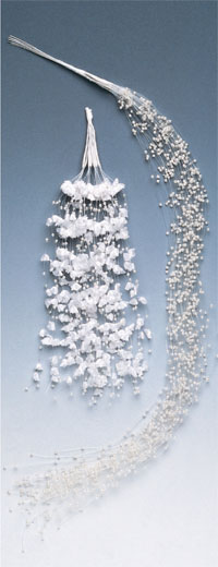 Ramo con perle: 50cm. bianco