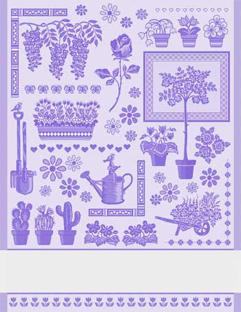Come una volta: asciugapiatti Jardin - Lilla