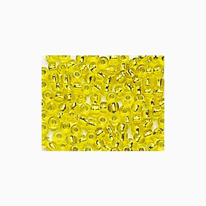 Rocailles - Trasp. foro argento 2,6mm. - Giallo