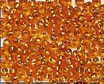 Rocailles - Trasp. foro argento 2,6mm. - Arancio