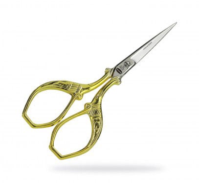 Forbici Ricamo Fiorato Oro