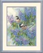 Chickadees and Lilacs