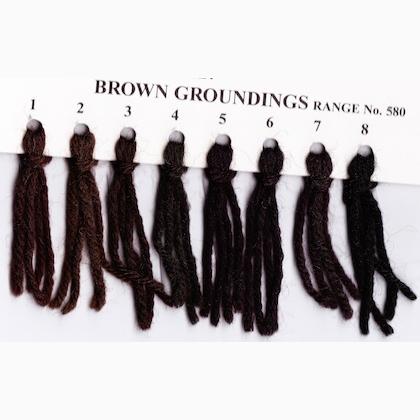 Crewel Wool Hank - Brown Groundings 588