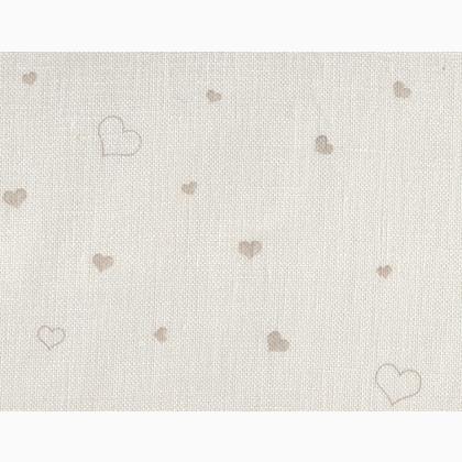 Lino 30cm. - Cuori écru e naturale