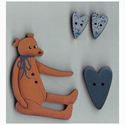Bearly Stitched Bear Blue