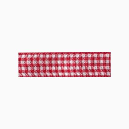 Nastro Vichy 25mm - Rosso