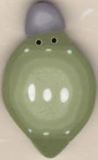 4654L - Large retro olive ornament
