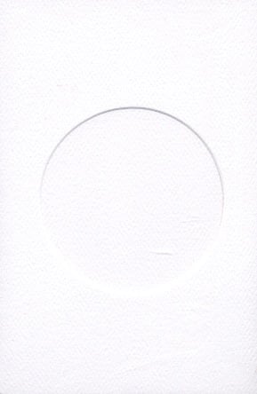 Biglietto con apertura rotonda: bianco