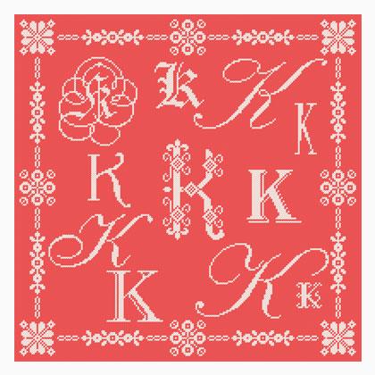 Sampler Lettera K