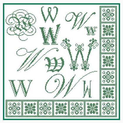 Sampler Lettera W