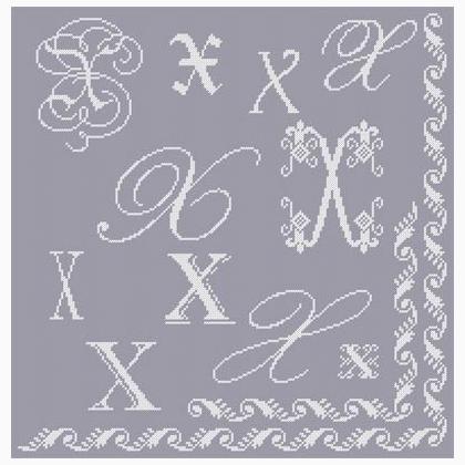 Sampler Lettera X