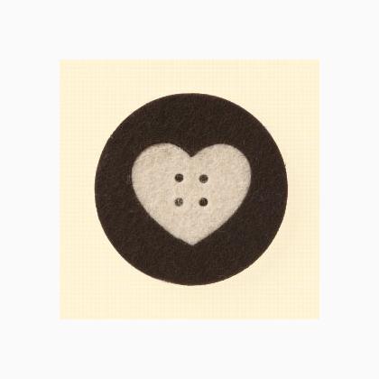 Riche Round Heart - Beige su Marrone